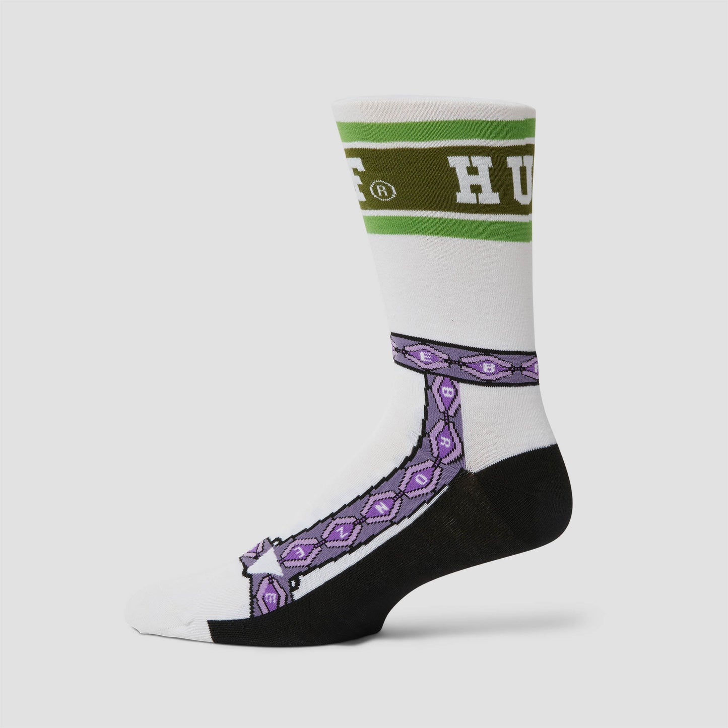 HUF X Bronze Granola Crew Socks White