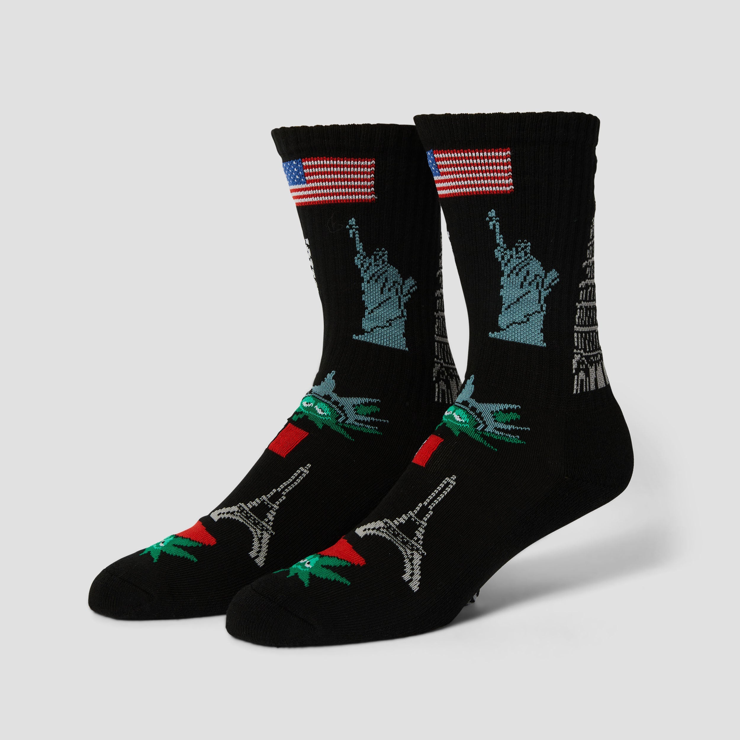 HUF Green Buddy Tourist Sock Black