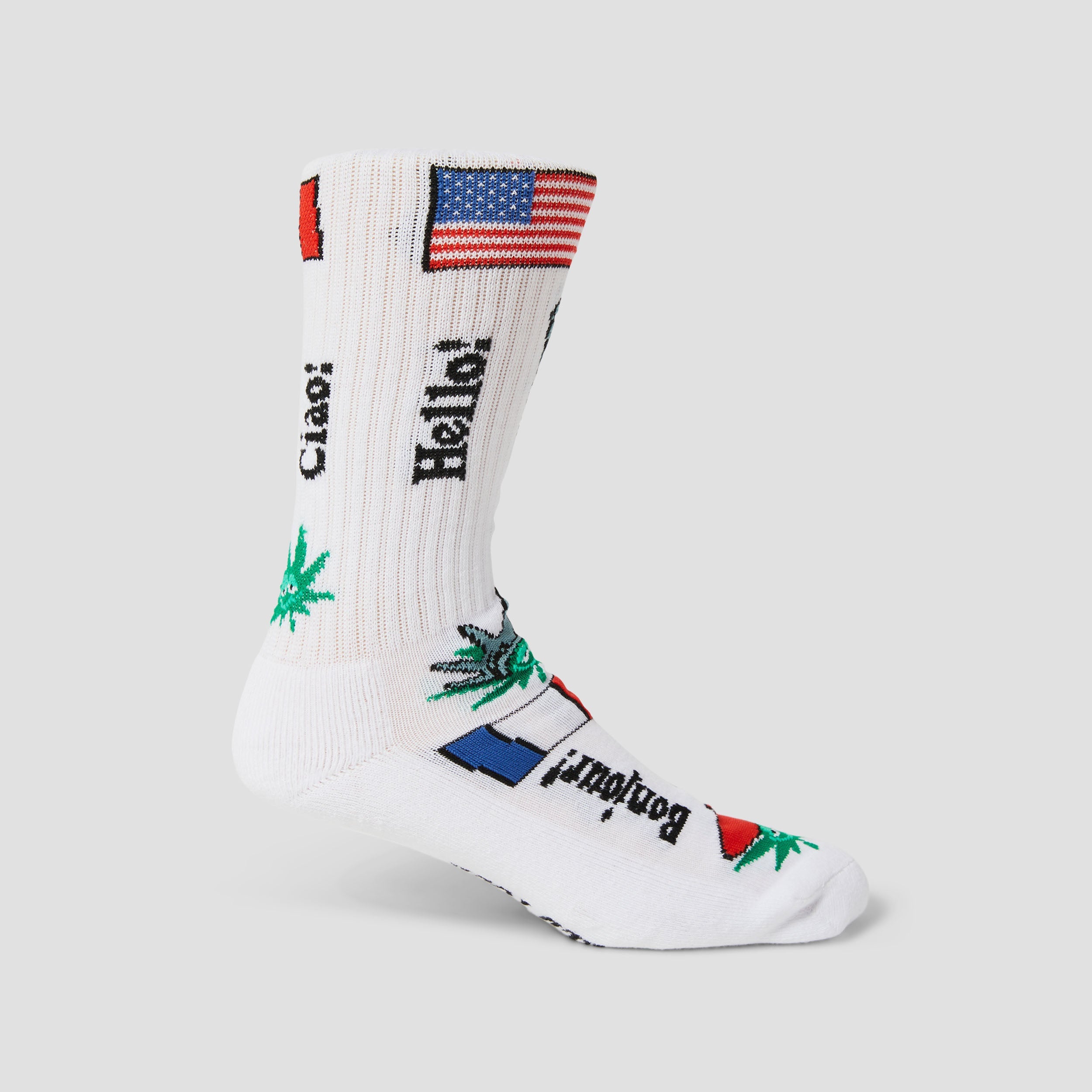 HUF Green Buddy Tourist Sock White