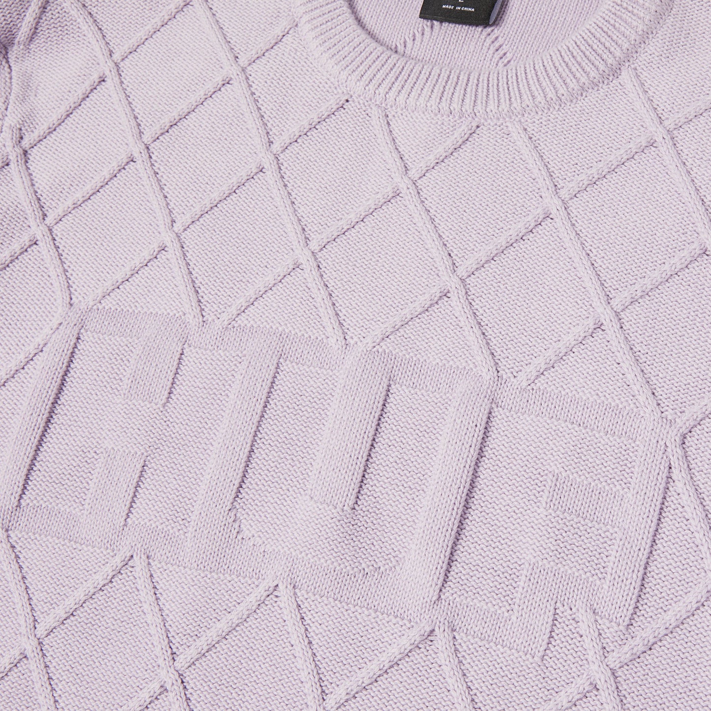 HUF Grid Crew Sweater Dust Purple