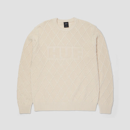 HUF Grid Crew Sweater Natural