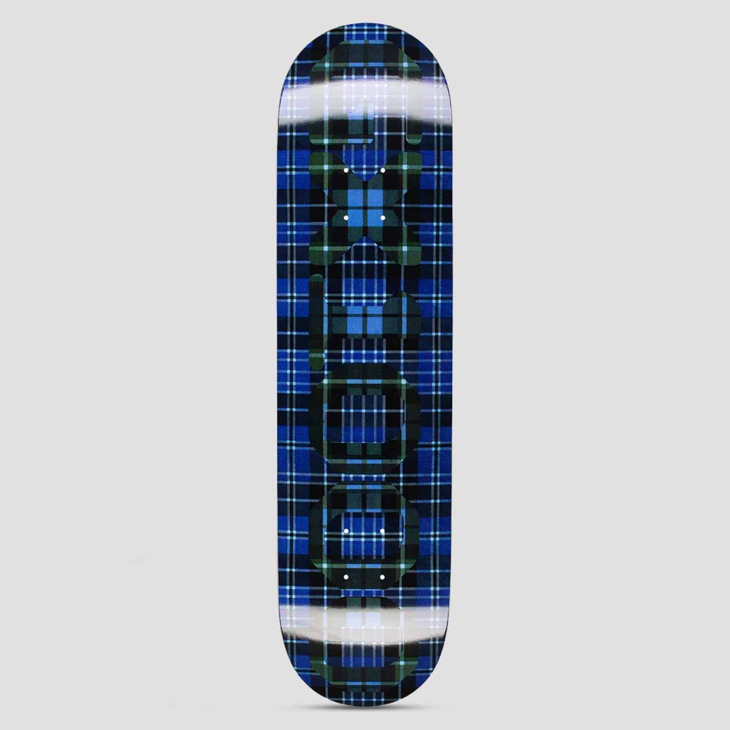 GX1000 8.25 OG Logo Tartan Skateboard Deck Blue
