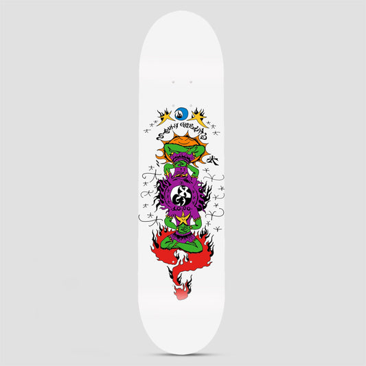 GX1000 8.5 Burning Breath Greene Skateboard Deck White