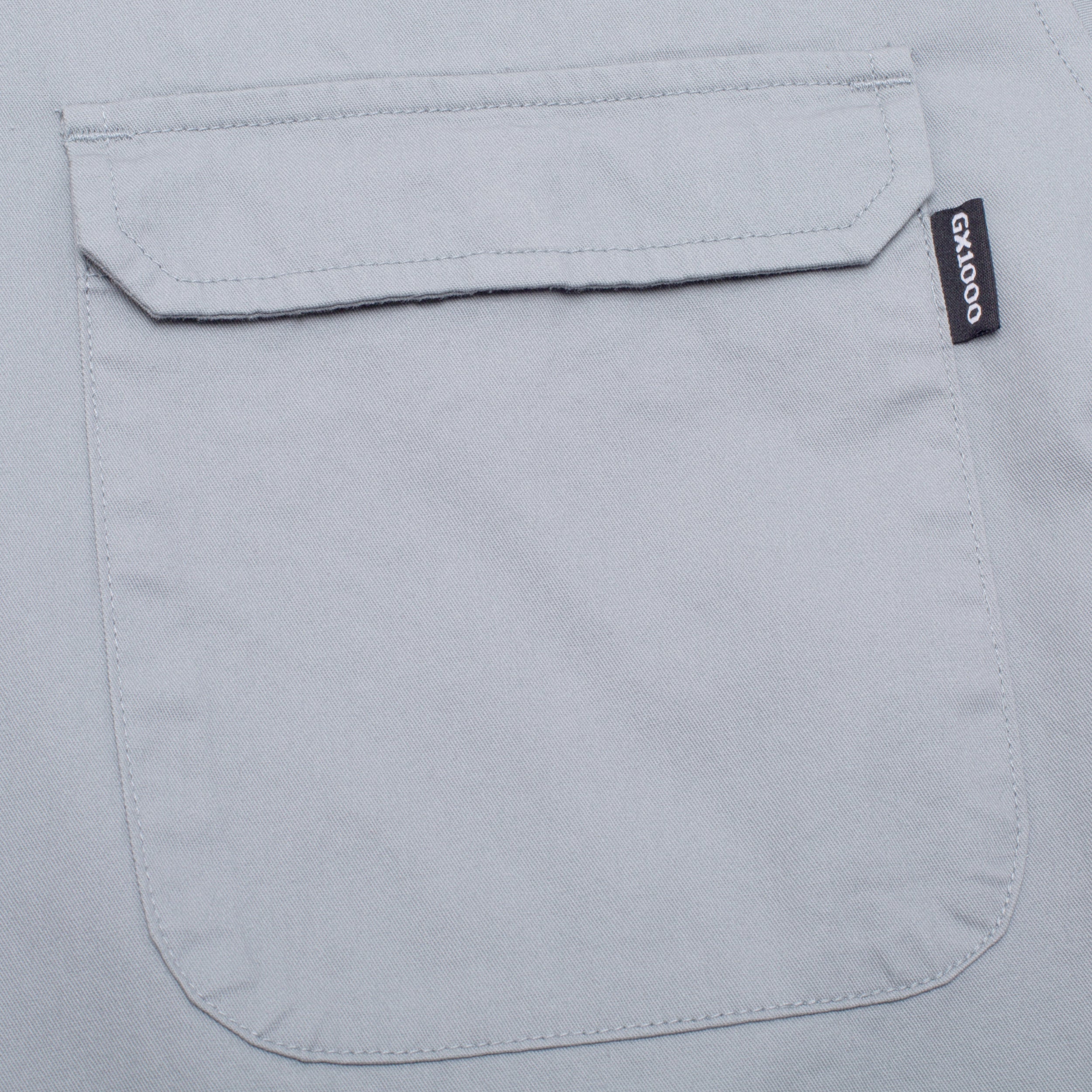 GX1000 Big Pocket Shortsleeve Button Down Shirt Grey