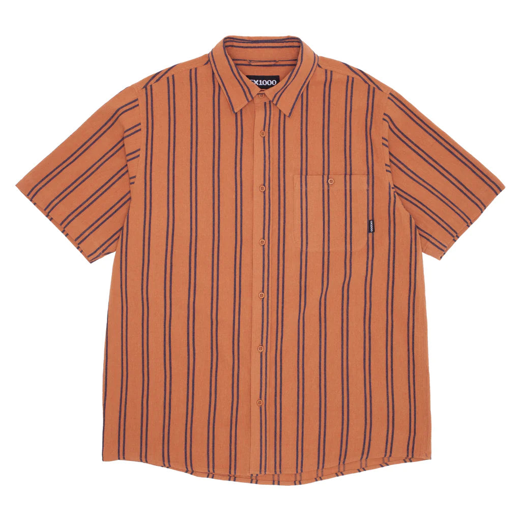 GX1000 - Short Sleeve Button Down Shirt - Brown