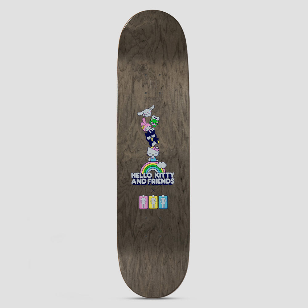 Girl x Hello Kitty 8.5 Carroll Hello Kitty Rainbow Skateboard Deck