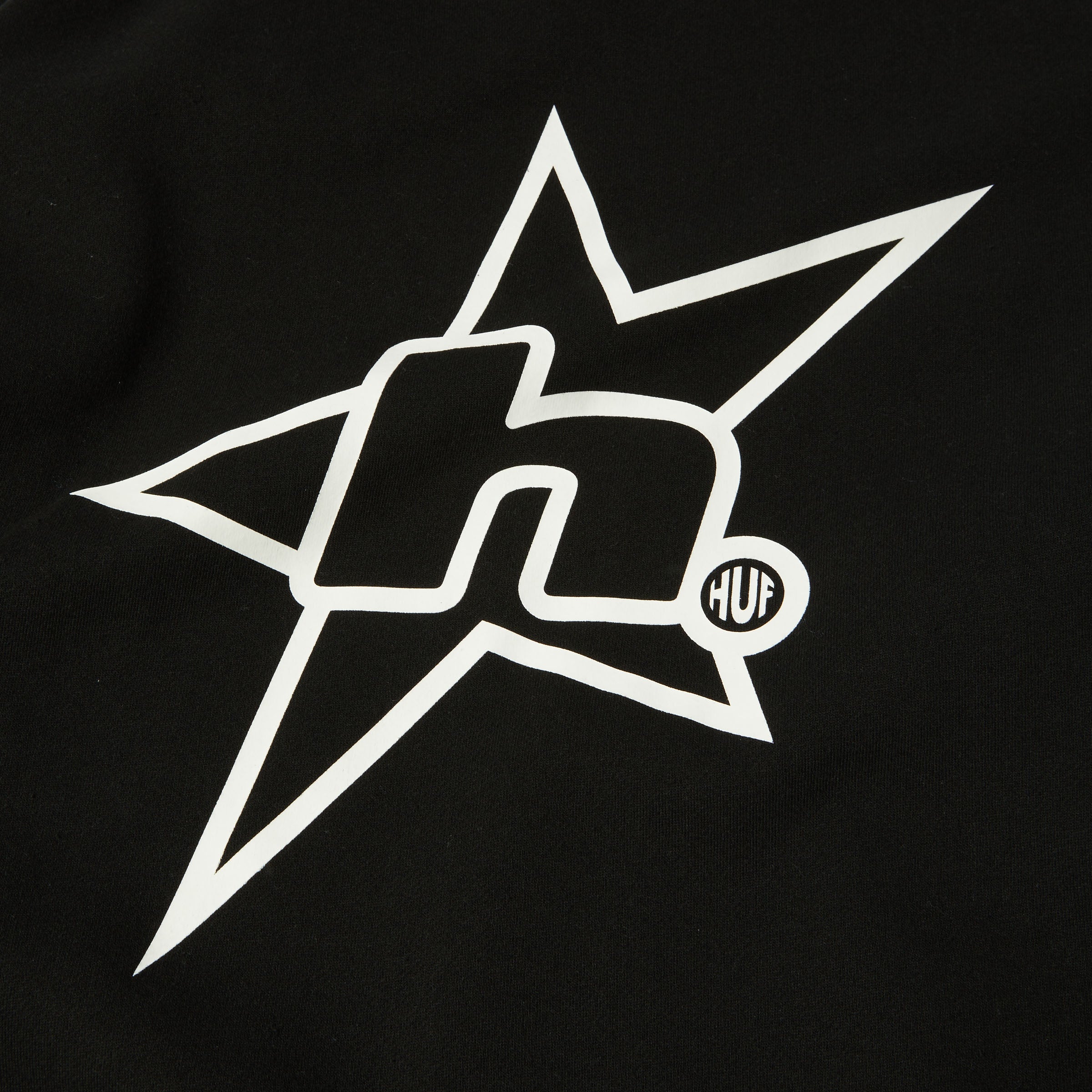 HUF H Star Hood Black