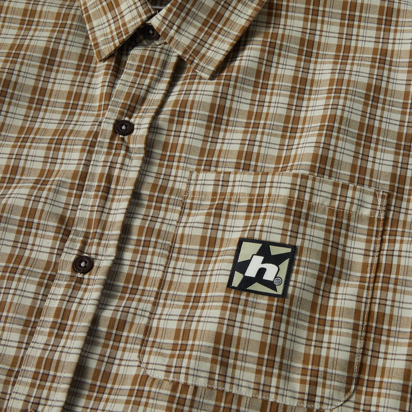 HUF H Star Plaid Shortsleeve Shirt Putty