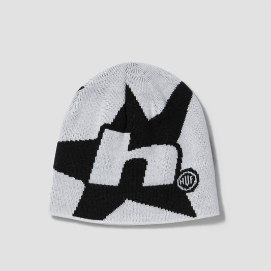 HUF H Star Skull Beanie White