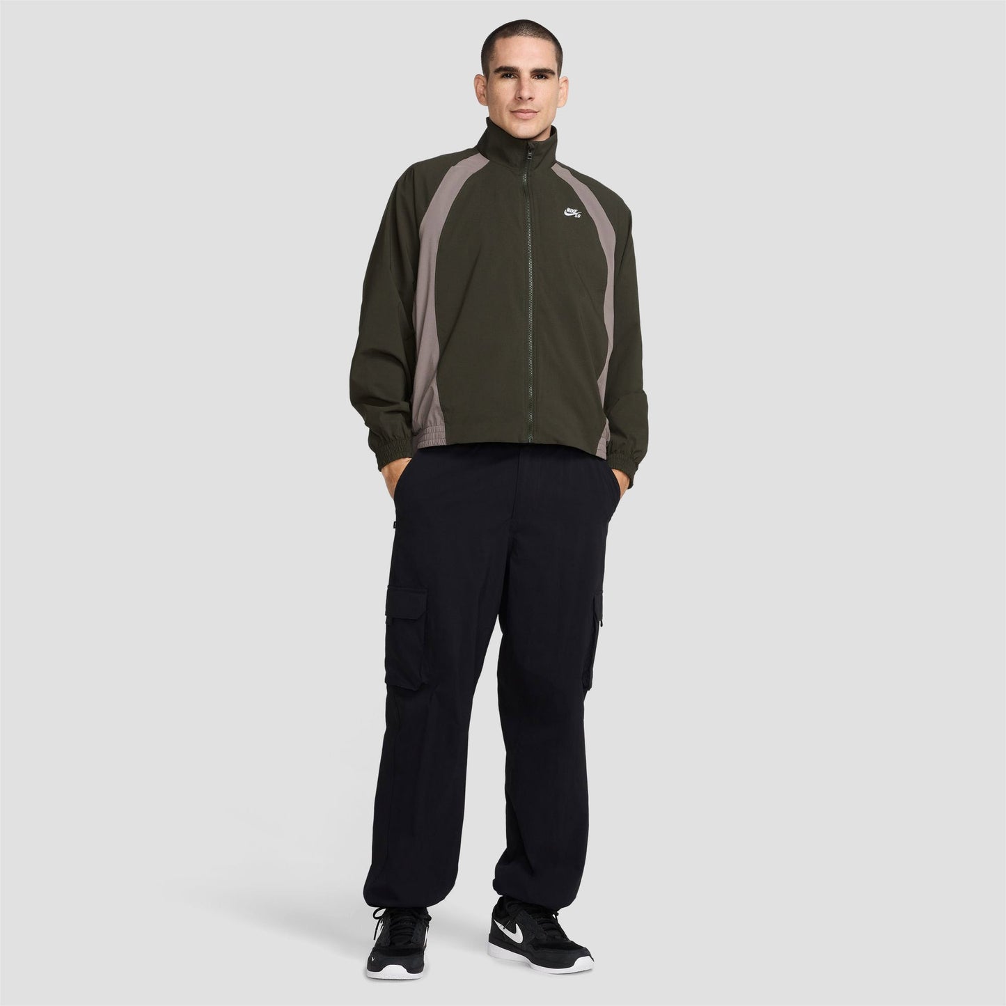 Nike SB Full-Zip Woven Jacket Sequoia / Cave Stone / White