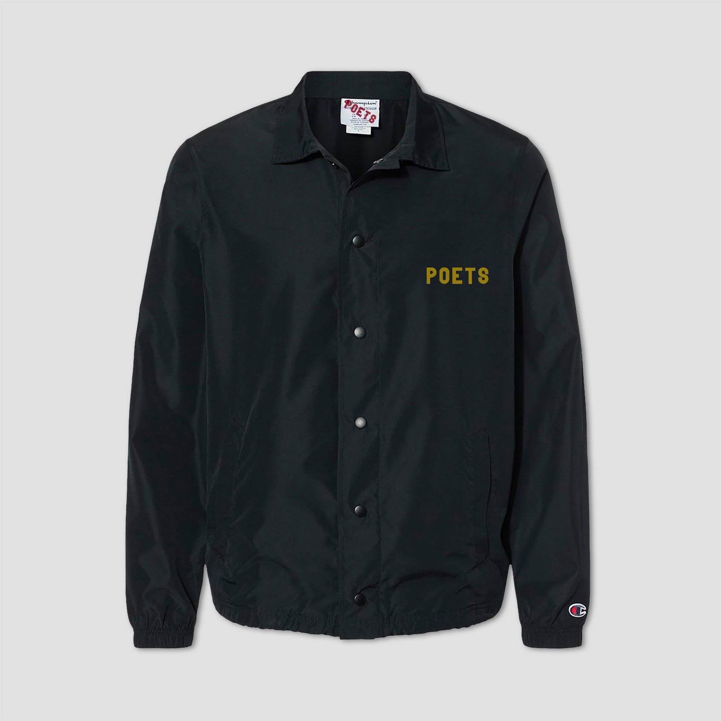 Poets X Danny Minnick Coaches Jacket Black With Gold Print