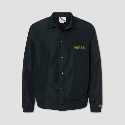 Poets X Danny Minnick Coaches Jacket Black With Gold Print