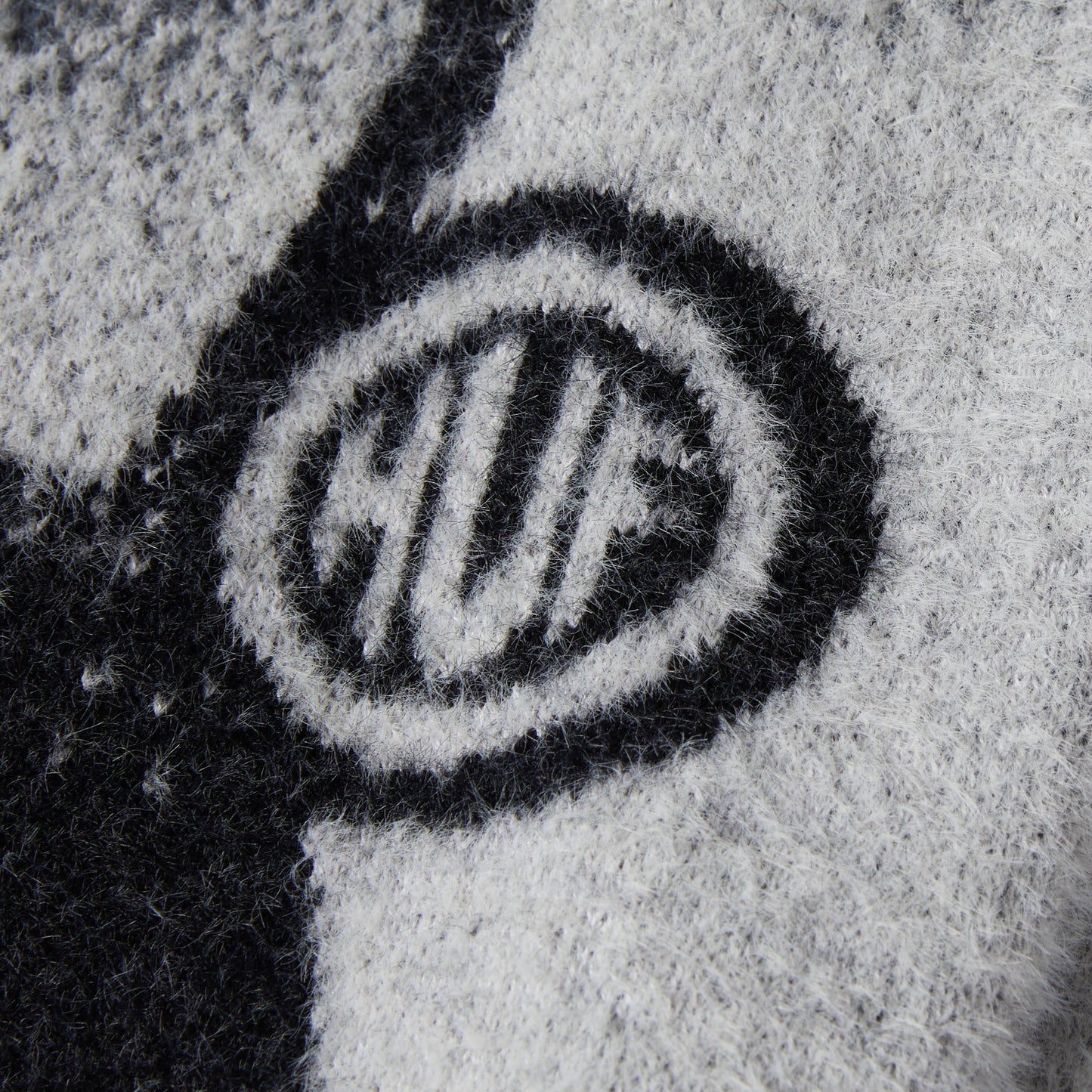 HUF Horizon Mohair Crew Charcoal