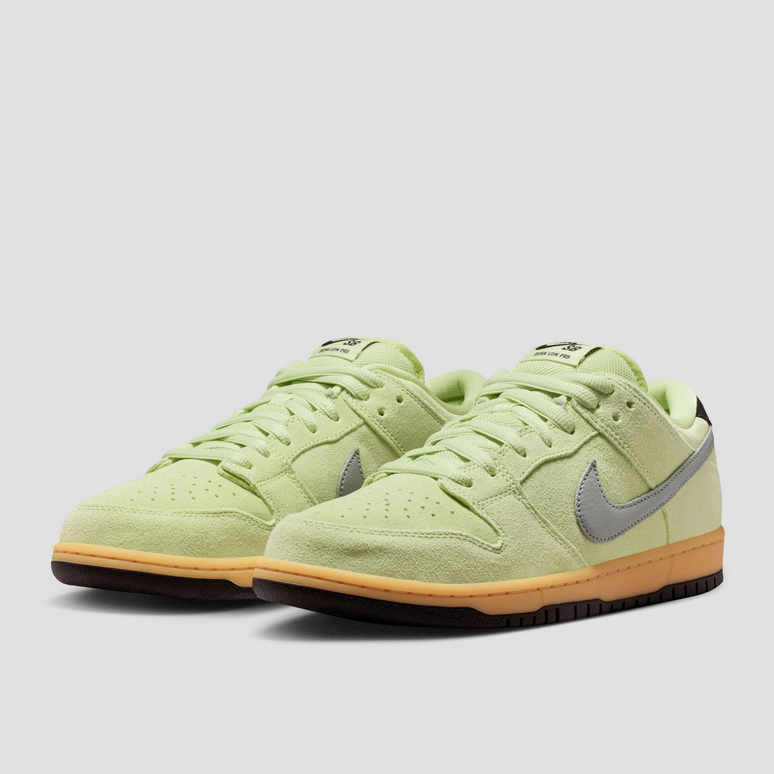 Nike SB Dunk Low Pro PRM Skate Shoes Light Liquid Lime / Wolf Grey / Black