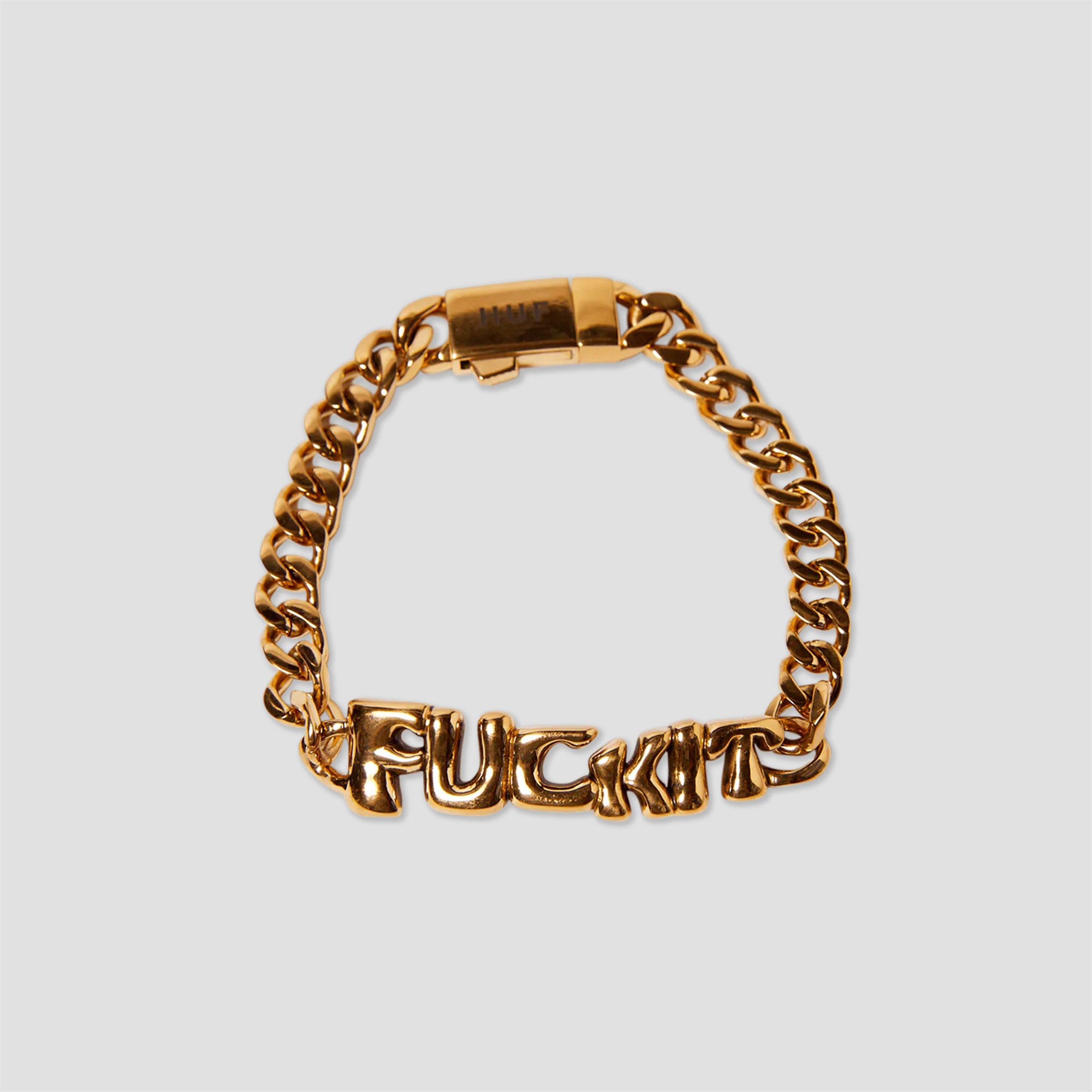 HUF Fuck It Warped Id Bracelet Gold