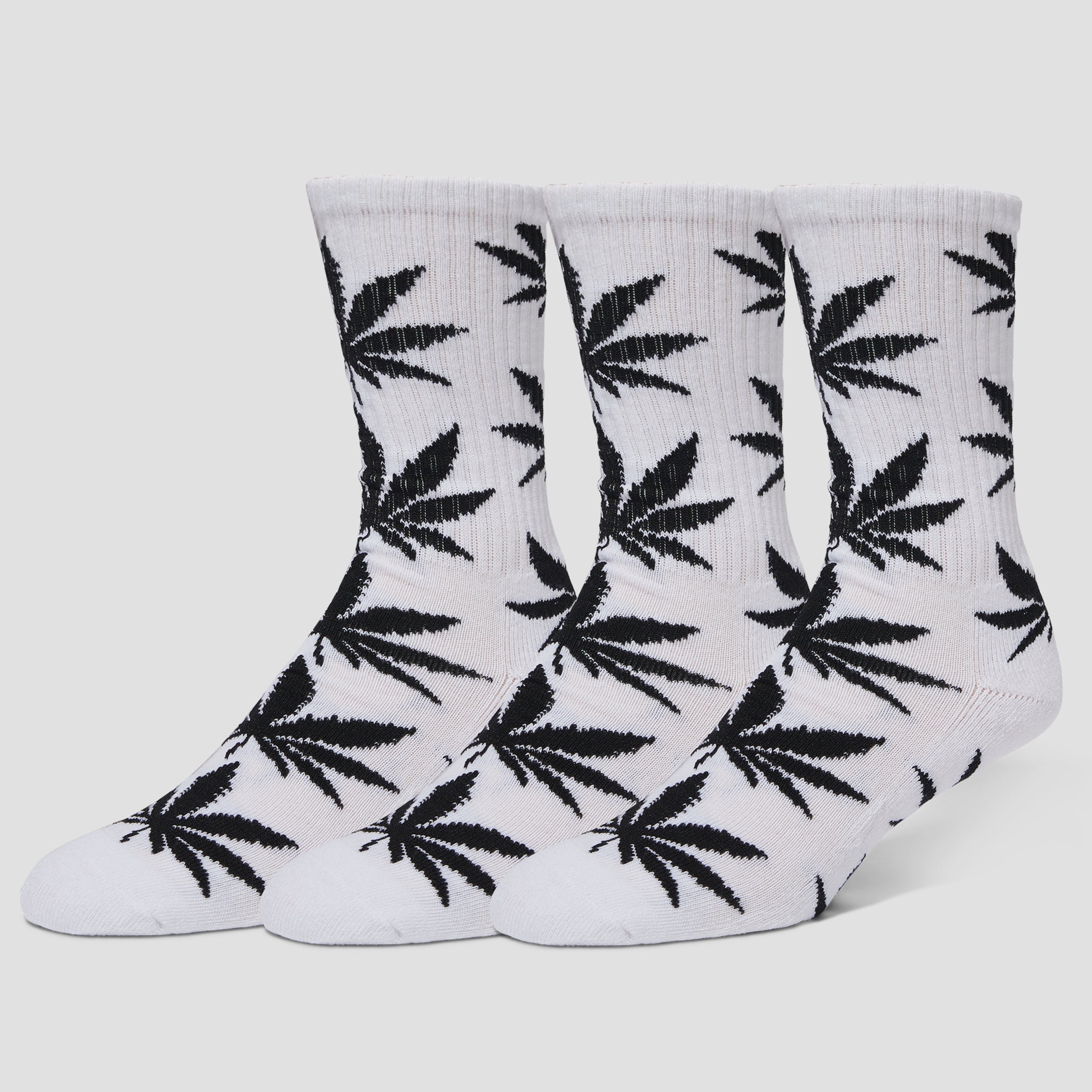 HUF Set 3 Pack Plantlife Sock White