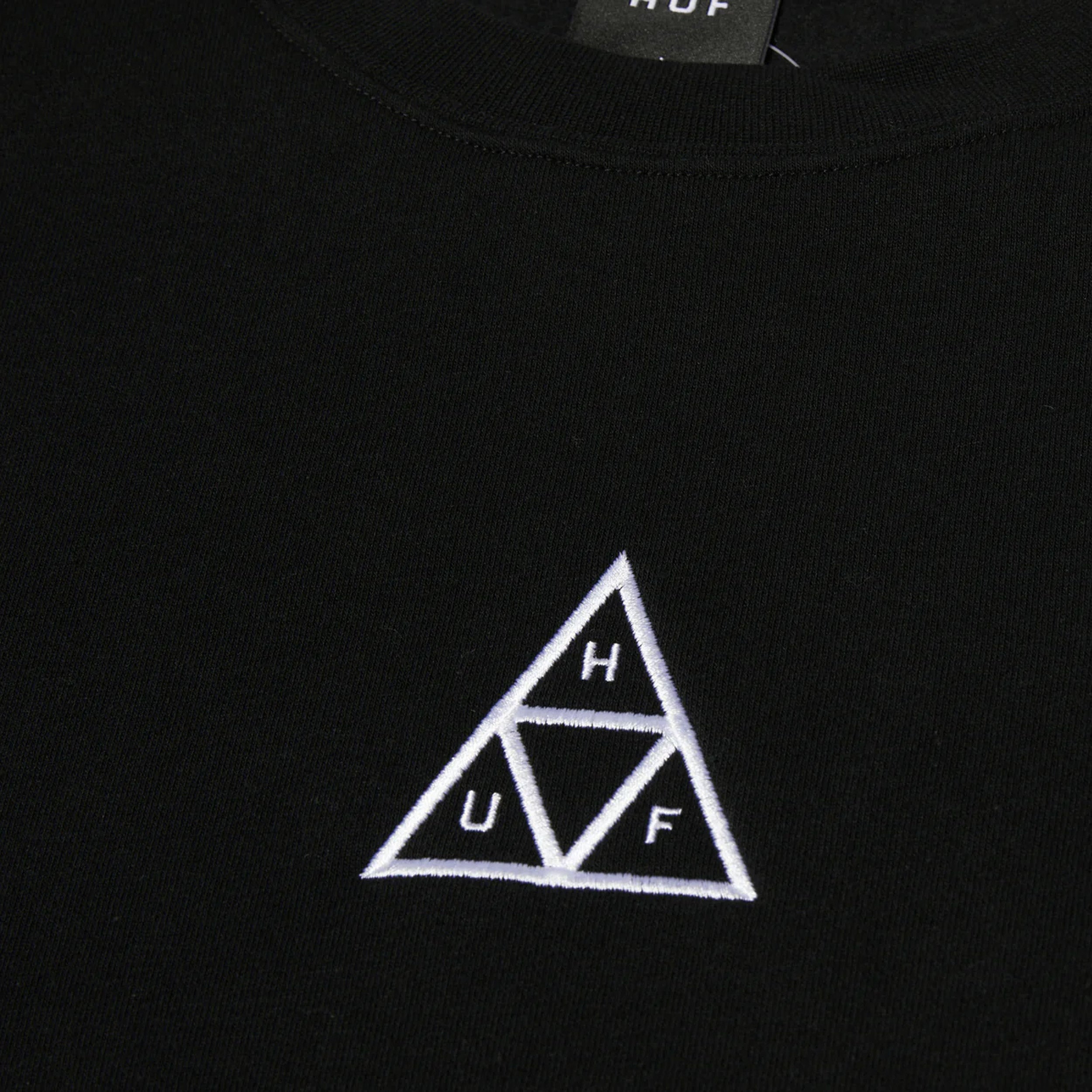Huf Set Triple Triangle Crewneck Black