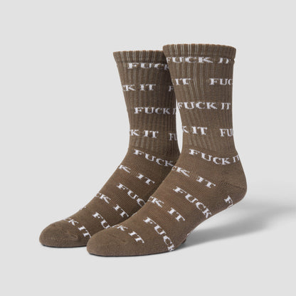 HUF Variety 3 Pack Sock Brown