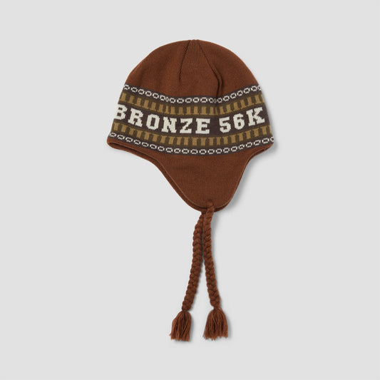 HUF X Bronze Flap Beanie Brown