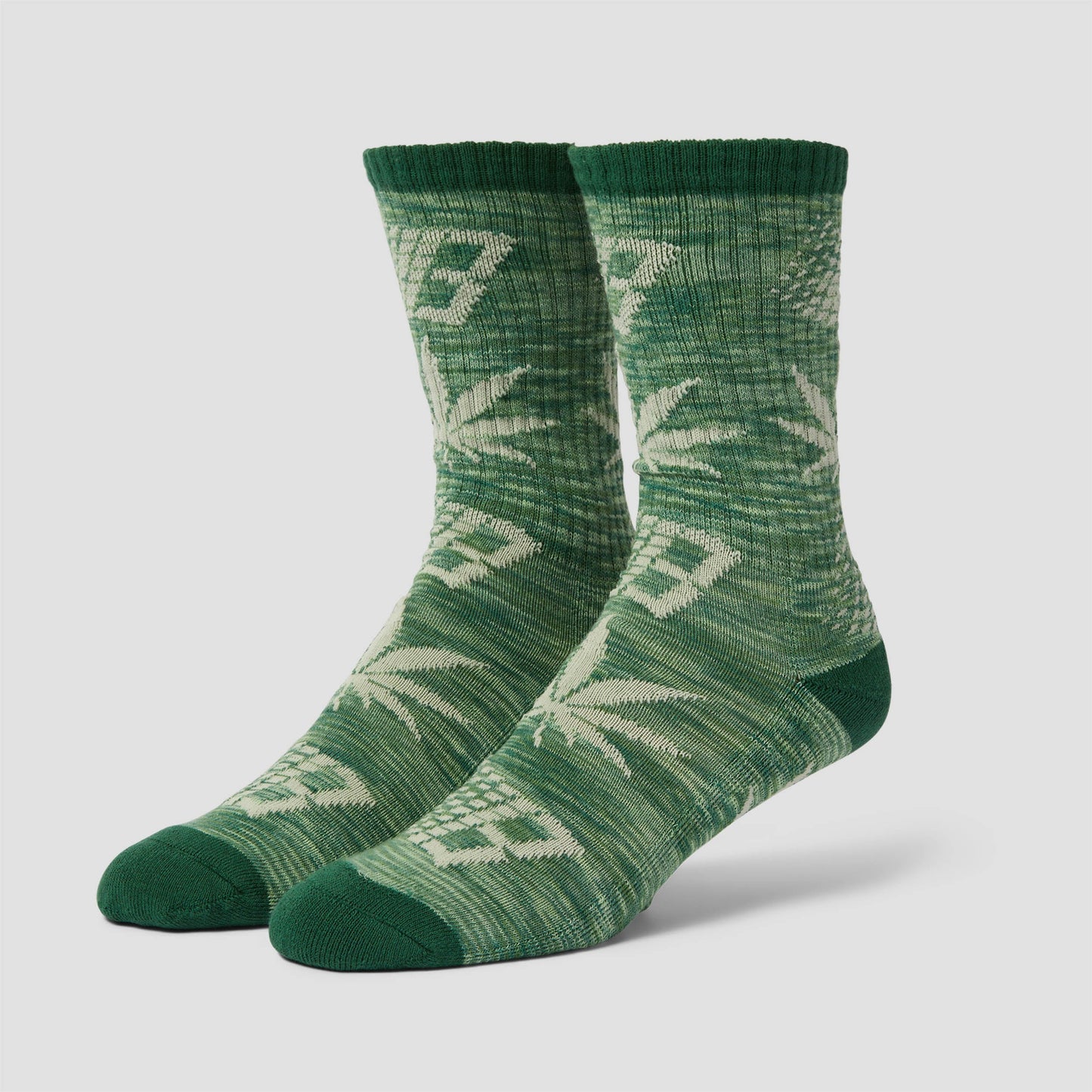 HUF X Bronze Plantlife Marled Socks Green