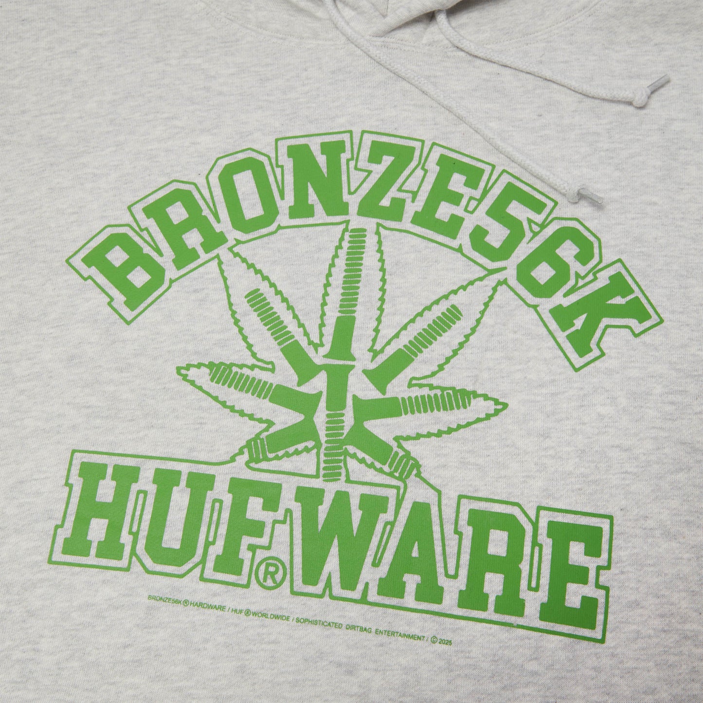 HUF X Bronze Plantware Pullover Hoodie Ash