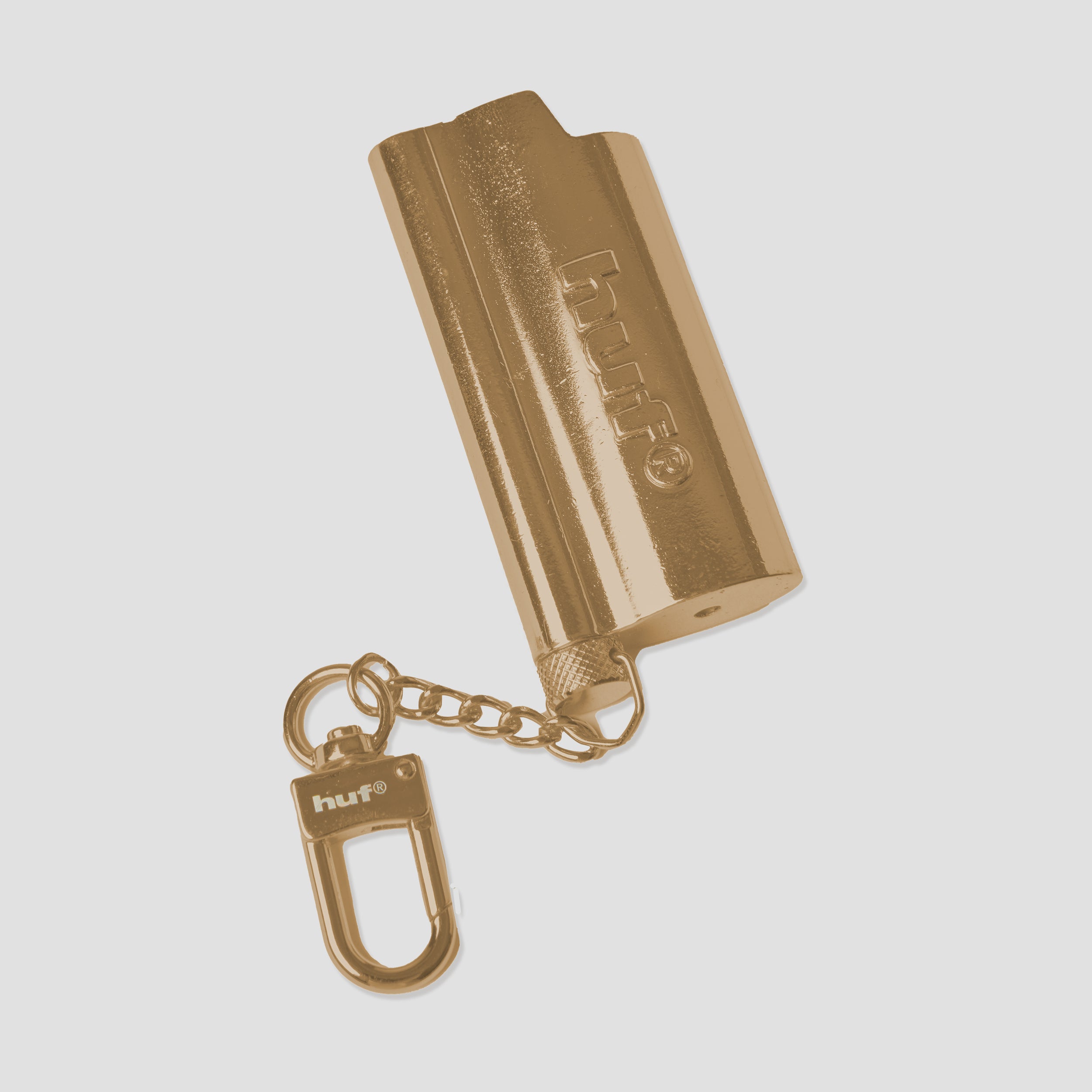 Huf Burner Lighter Sleeve Keychain Gold