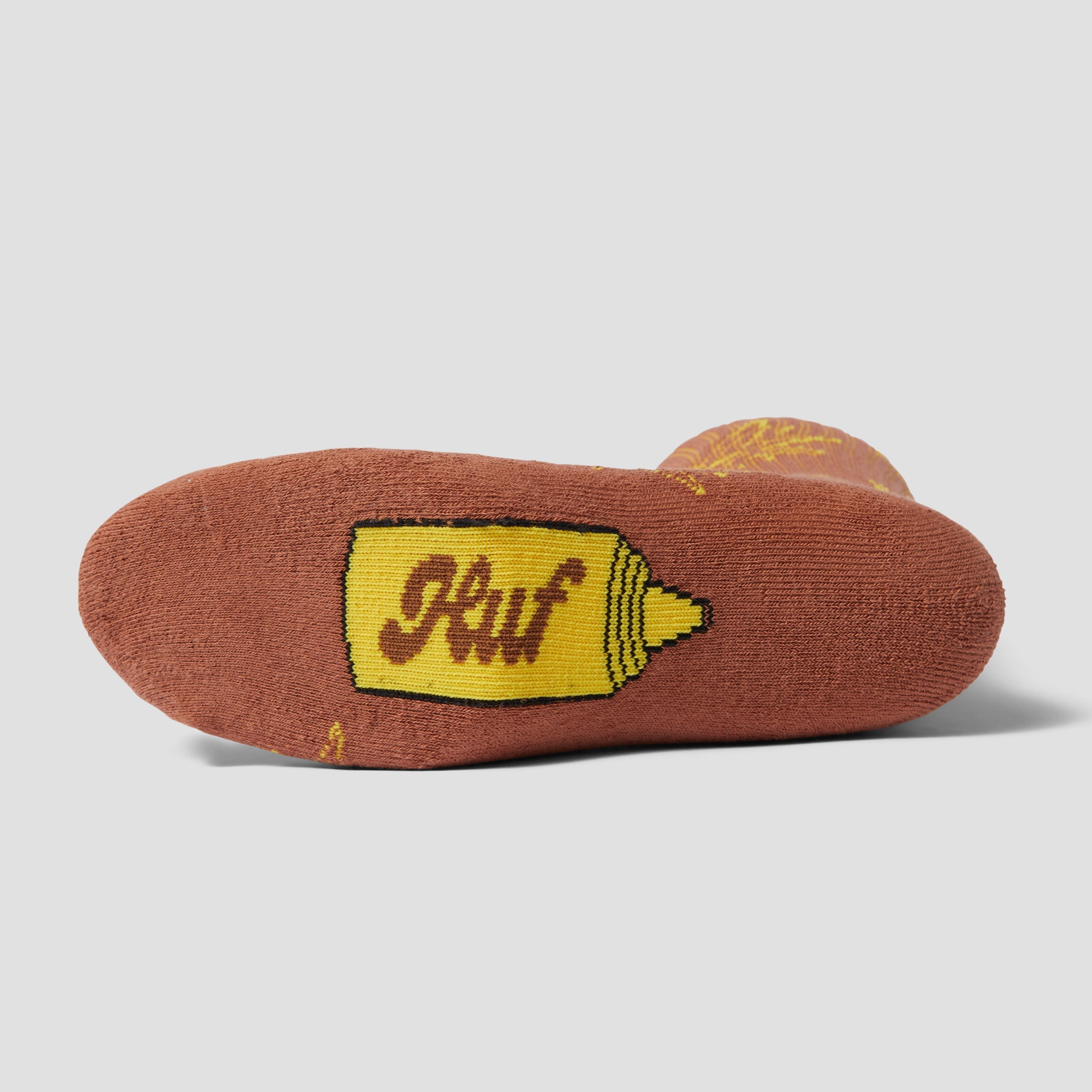 Huf Cookout Buddy Crew Socks Brown