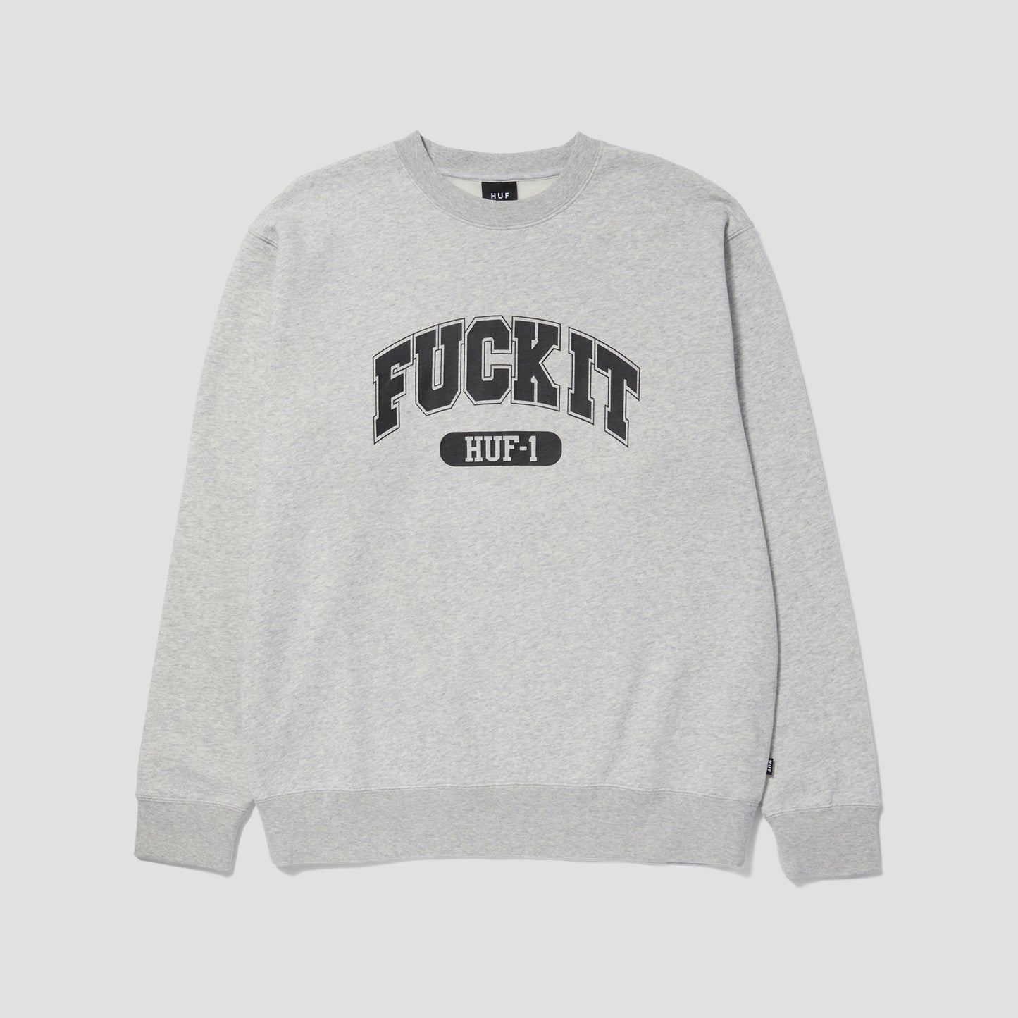 Huf Fuck It Crewneck Heather Grey