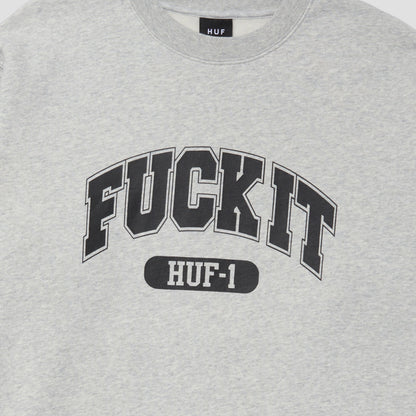 Huf Fuck It Crewneck Heather Grey