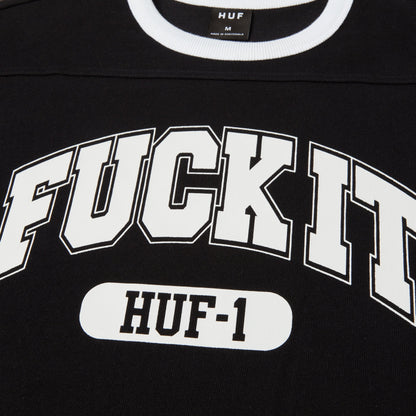 Huf Fuck It Football Shirt Black