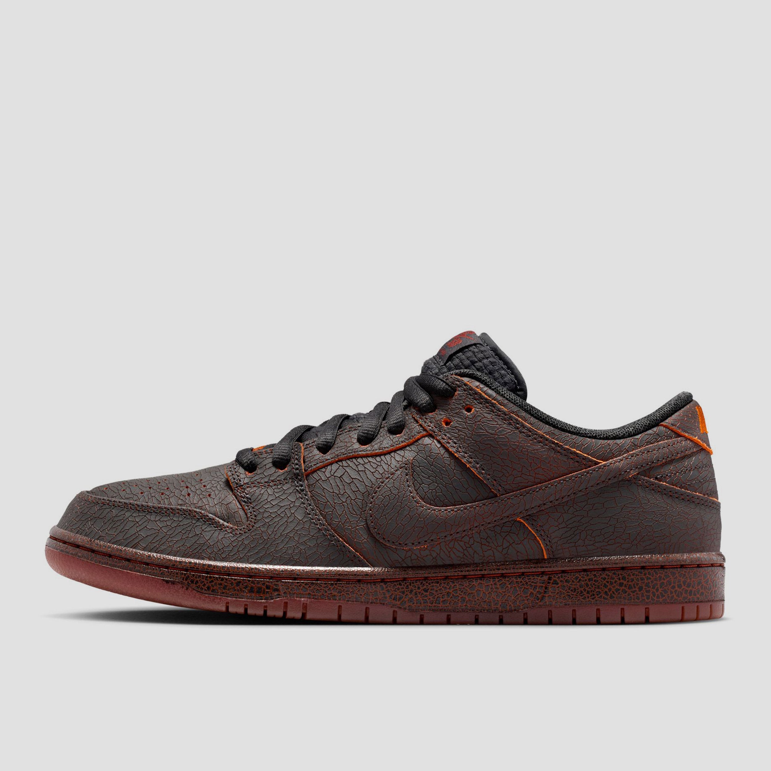 Nike SB Krampus Dunk Low Pro Premium Skate Shoes Dark Smoke Grey / Campfire Orange / Black