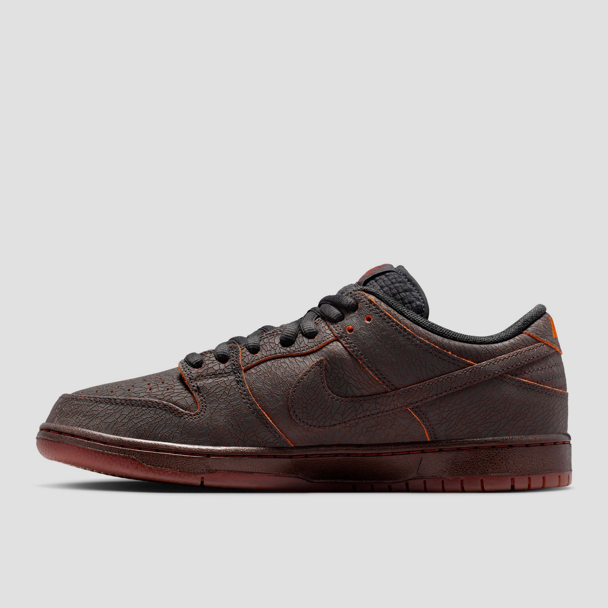 Nike SB Krampus Dunk Low Pro Premium Skate Shoes Dark Smoke Grey / Campfire Orange / Black