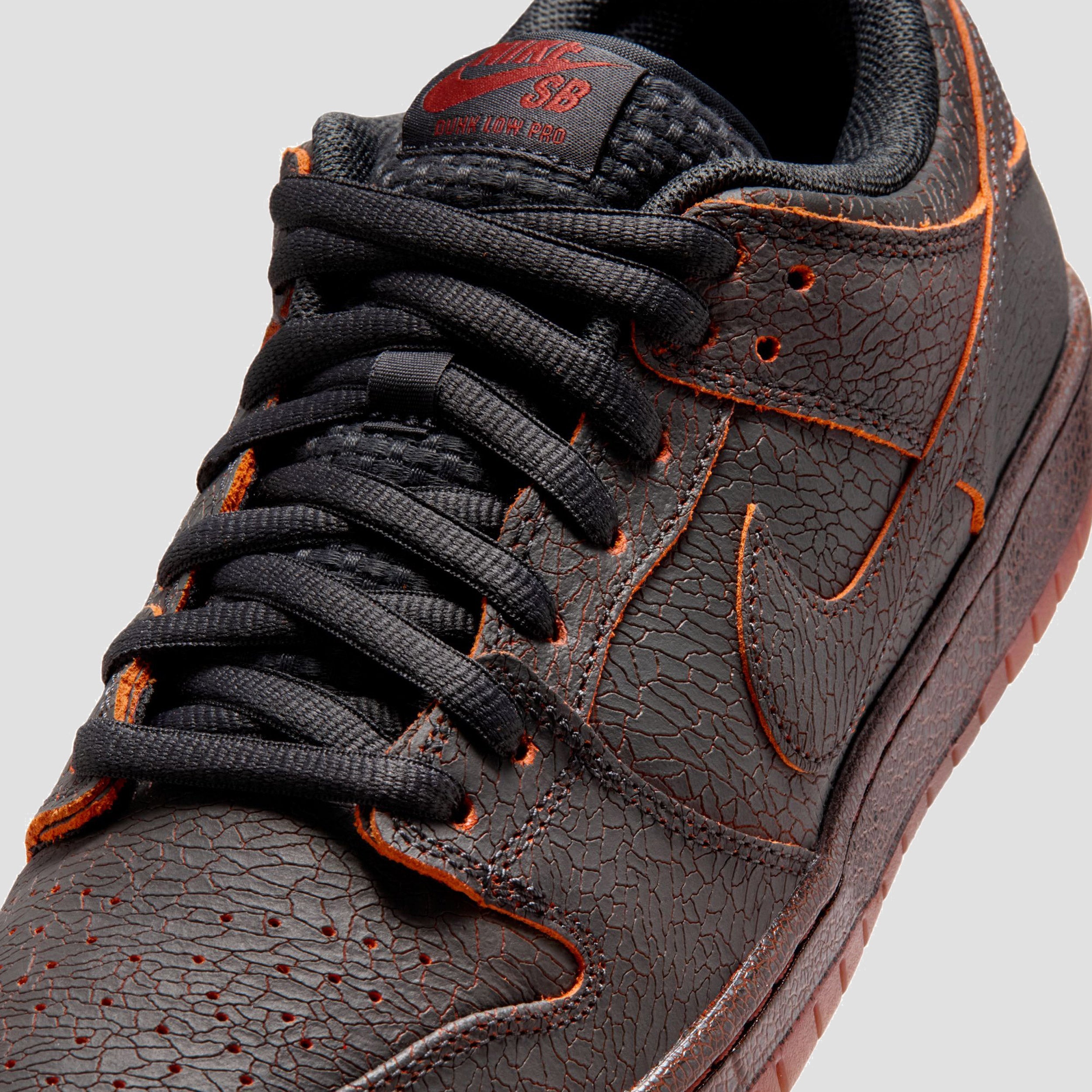 Nike SB Krampus Dunk Low Pro Premium Skate Shoes Dark Smoke Grey / Campfire Orange / Black