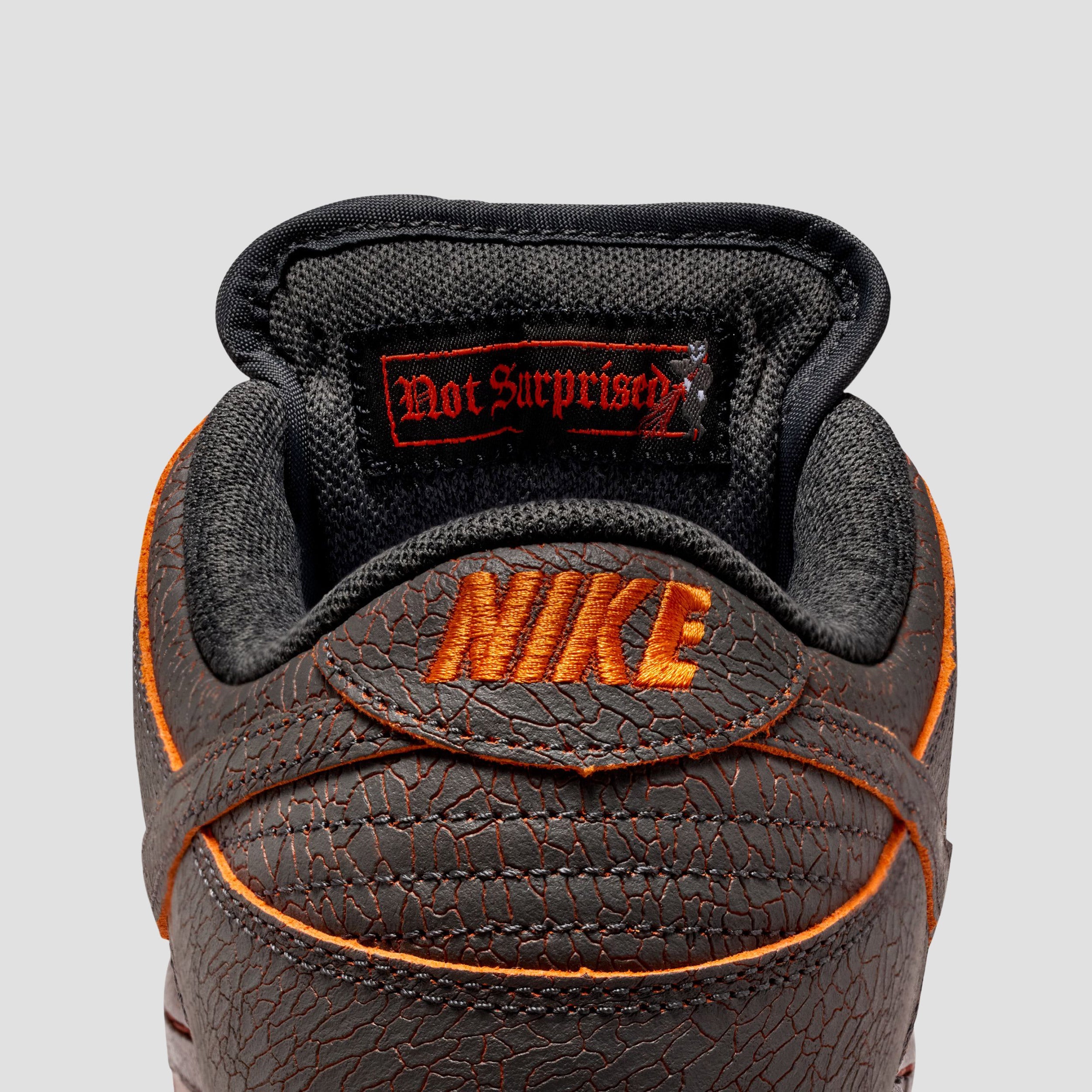 Nike SB Krampus Dunk Low Pro Premium Skate Shoes Dark Smoke Grey / Campfire Orange / Black