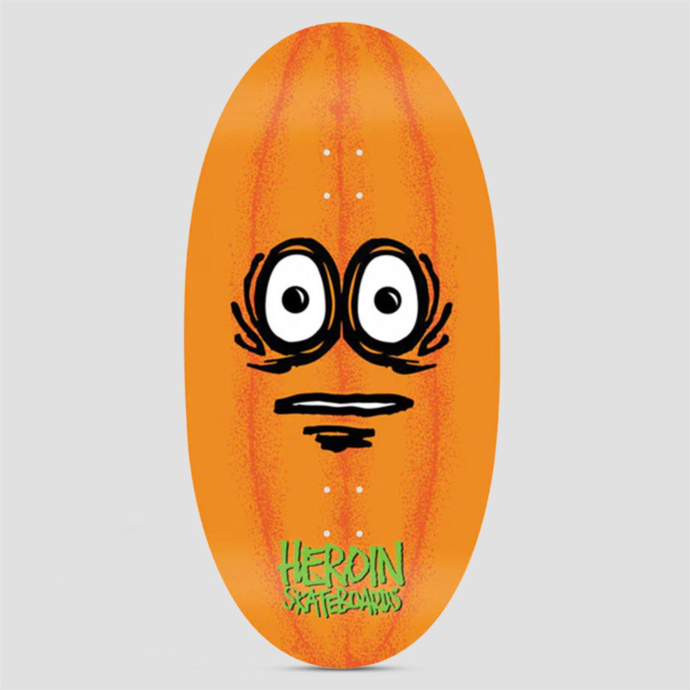 Heroin 14.25 Eggzilla 3 Halloween Edition Skateboard Deck Orange