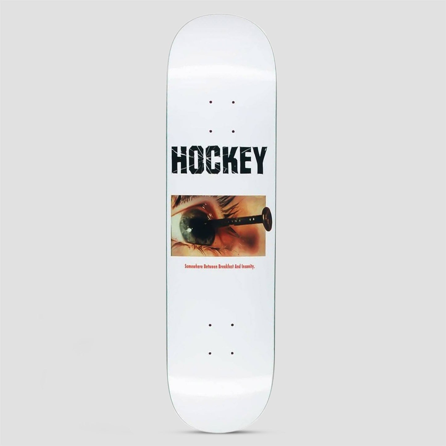 Hockey 8.0 Breakfast Insanity Ben Kadow Skateboard Deck White