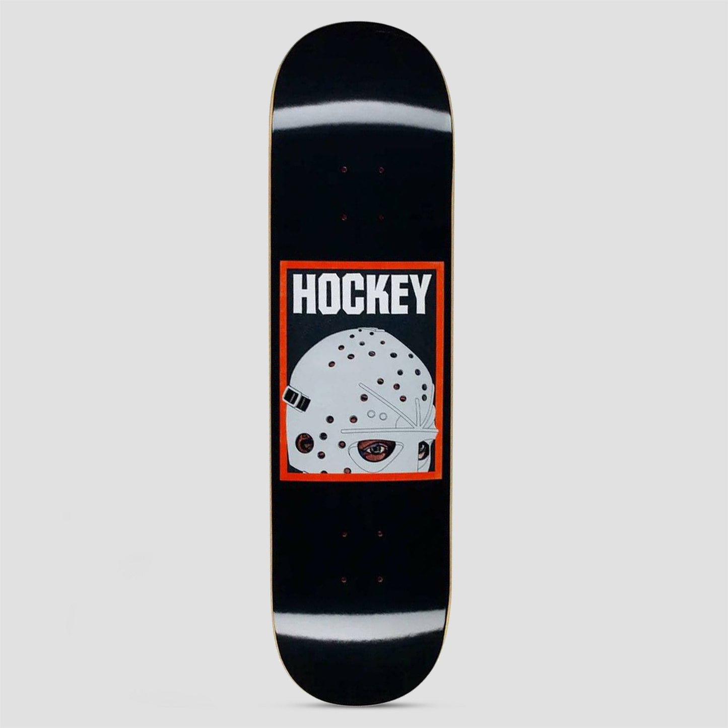 Hockey 8 Half Mask Skateboard Deck Black