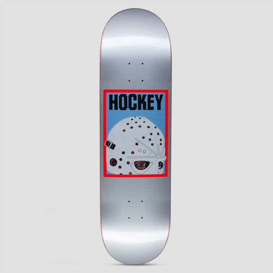 Hockey 9.0 Half Mask Skateboard Deck Silver