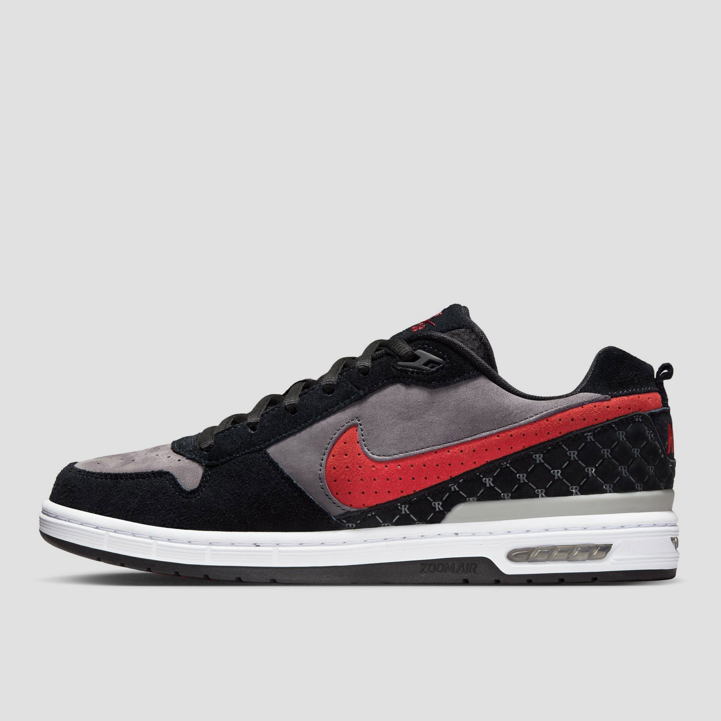 Nike SB Zoom Air Low P-Rod Skate Shoes Black / Varsity Red / Flint Grey / Black