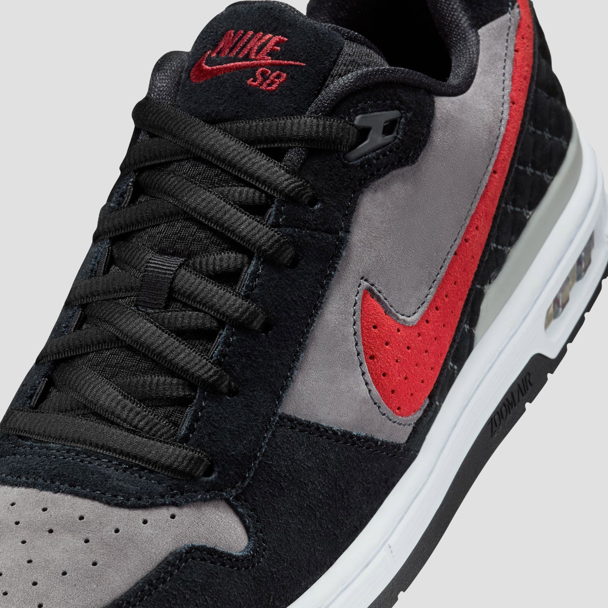 Nike SB Zoom Air Low P-Rod Skate Shoes Black / Varsity Red / Flint Grey / Black