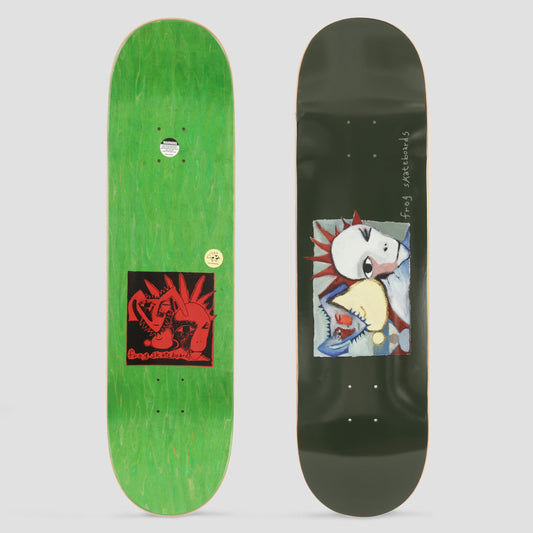 Frog 8.25 Spikey Man Skateboard Deck Dark Green