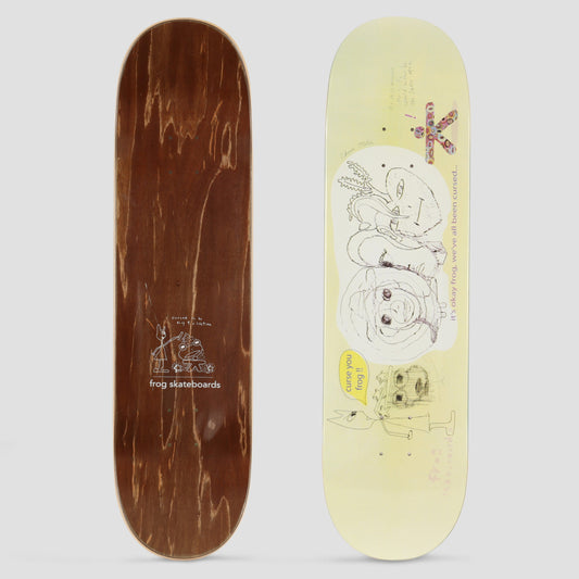 Frog 8.5 Cursed Chris Milic Skateboard Deck Yellow