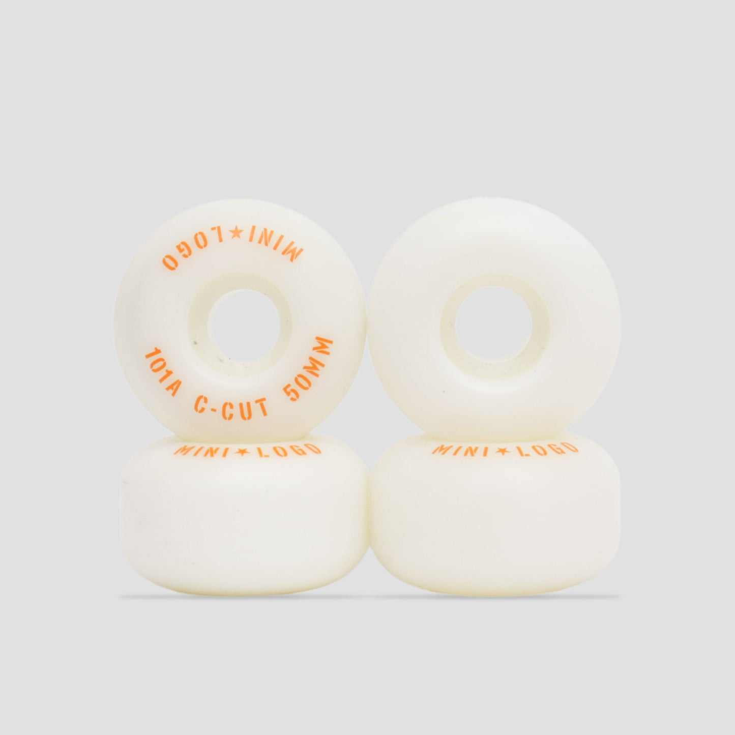 Mini Logo 50mm 101a C-Cut 2 Skateboard Wheels White