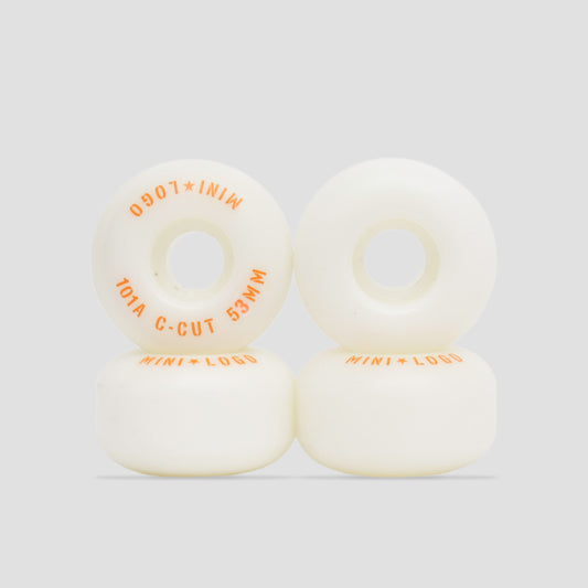 Mini Logo 53mm 101a C-Cut 2 Skateboard Wheels White