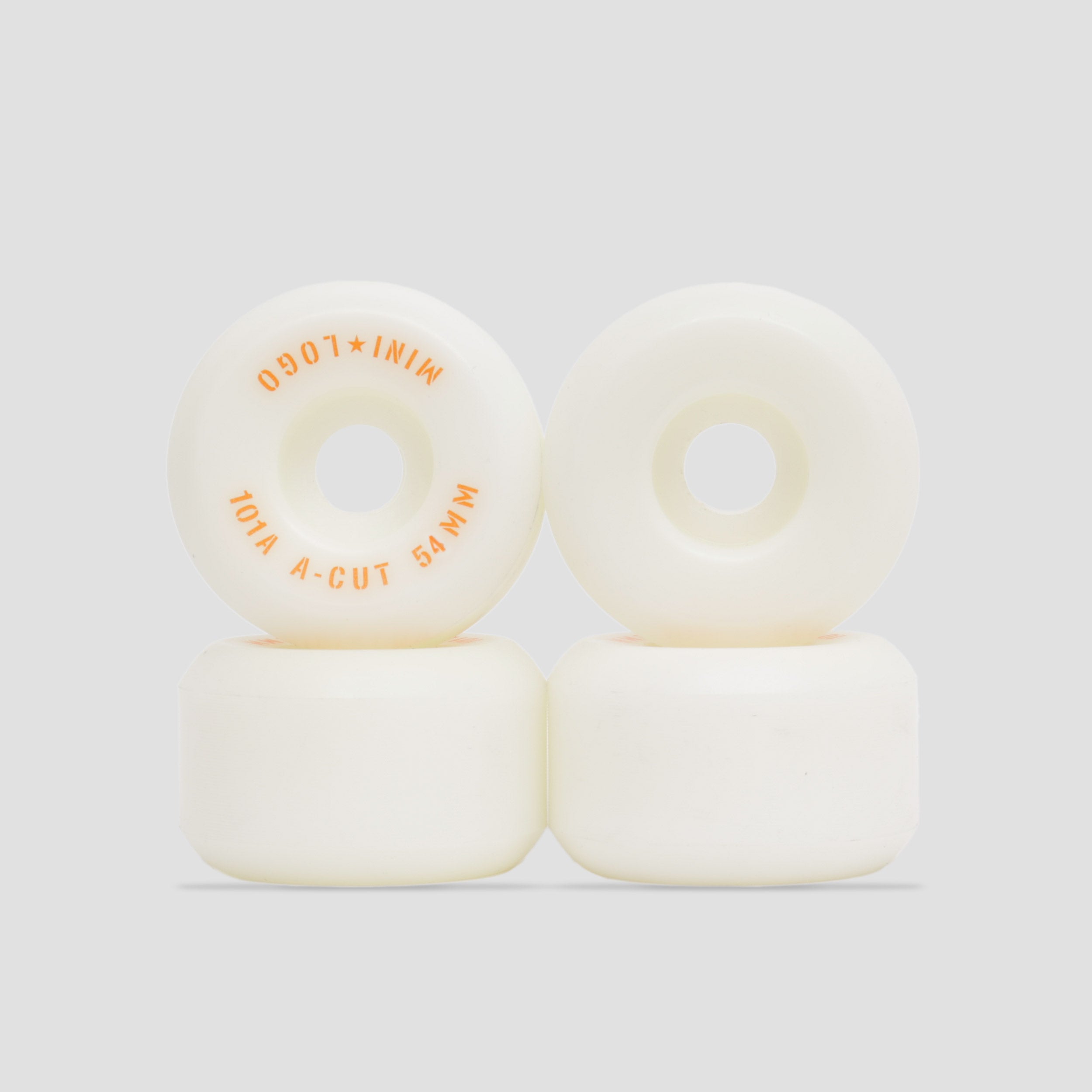 Mini Logo 54mm 101a A-Cut 2 Skateboard Wheels White