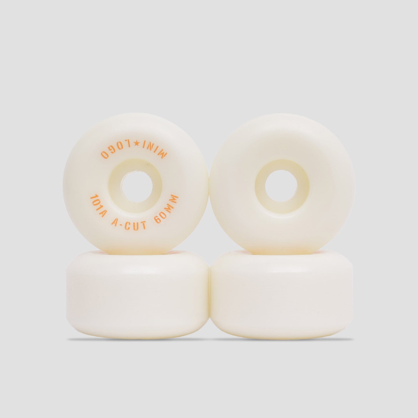 Mini Logo 60mm 101a A-Cut 2 Skateboard Wheels White