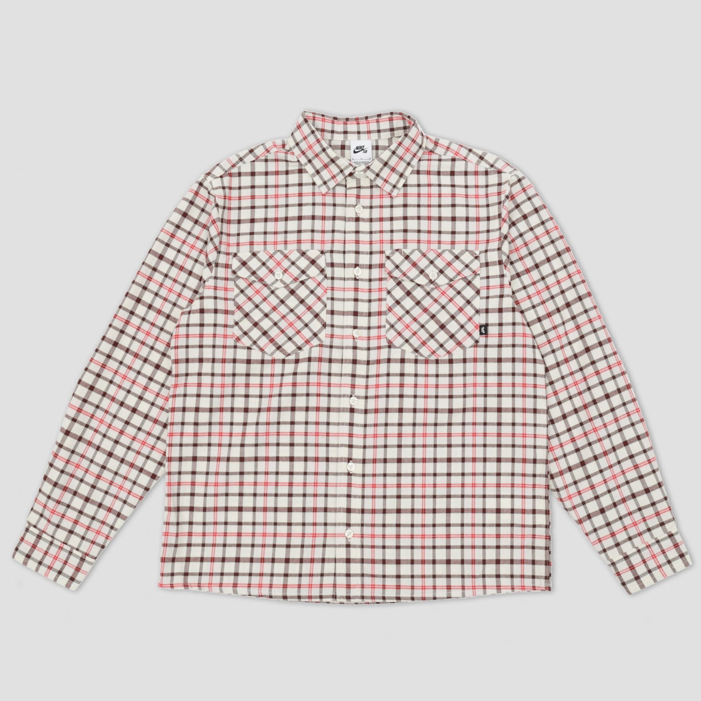 Nike SB Flannel Long Sleeve Woven Shirt Coconut Milk / Light Bone