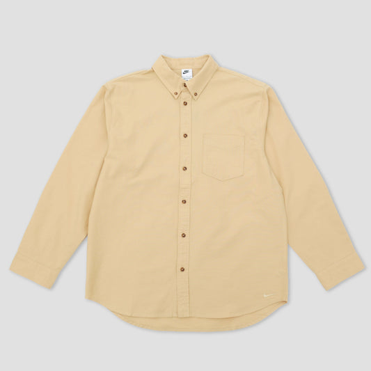 Nike Long Sleeve Button Down Oxford Shirt Sesame