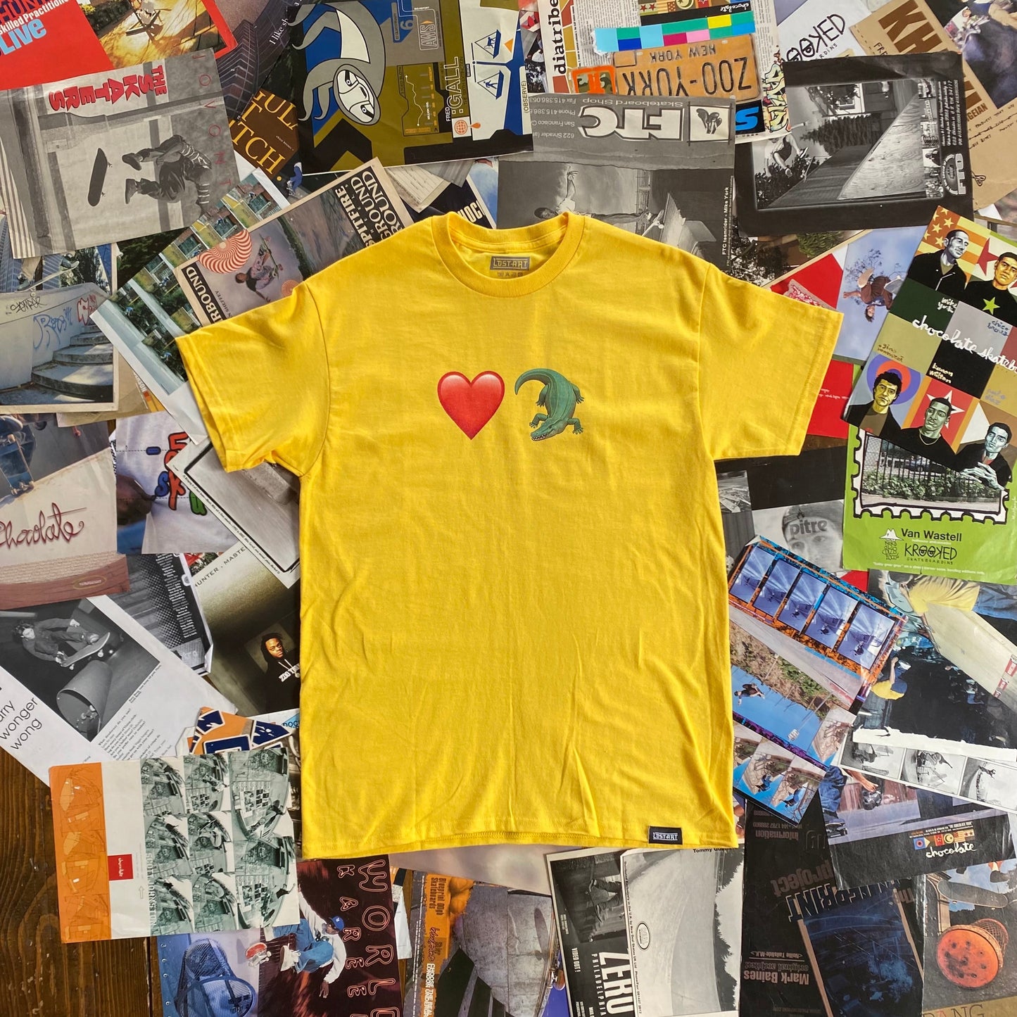 Lost Art Emoji T-Shirt Yellow