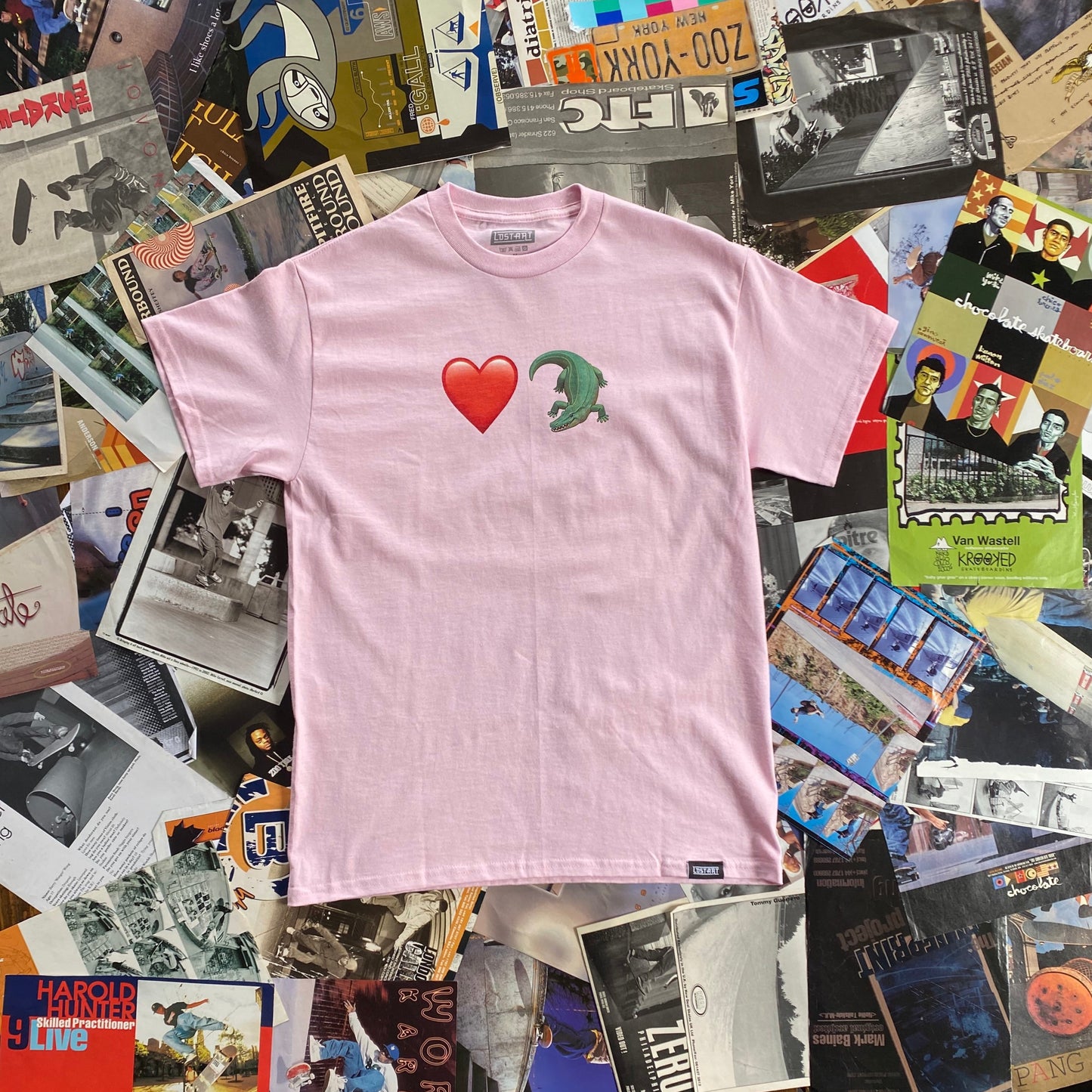 Lost Art Emoji T-Shirt Pink